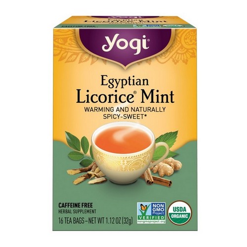 Organic Egyptian Licorice Mint 16 Bags by Yogi