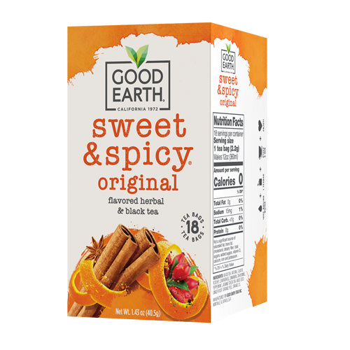 Herbal & Black Tea Sweet & Spicy 18 Bags by Good Earth Teas
