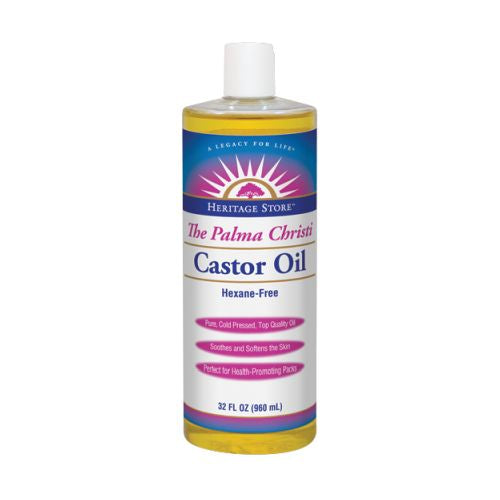 Castor Oil Cold Pressed 32 Oz by Heritage Store