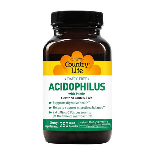 Acidophilus with Pectin Vegetarian 250 Caps by Country Life