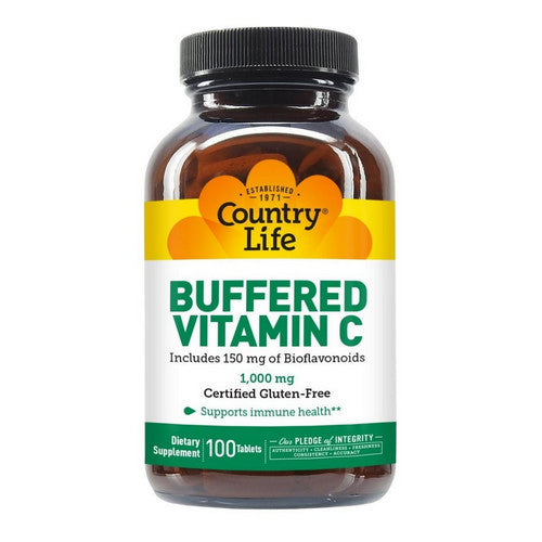 Buffered Vitamin C with Bioflavonoids 100 Tabs by Country Life