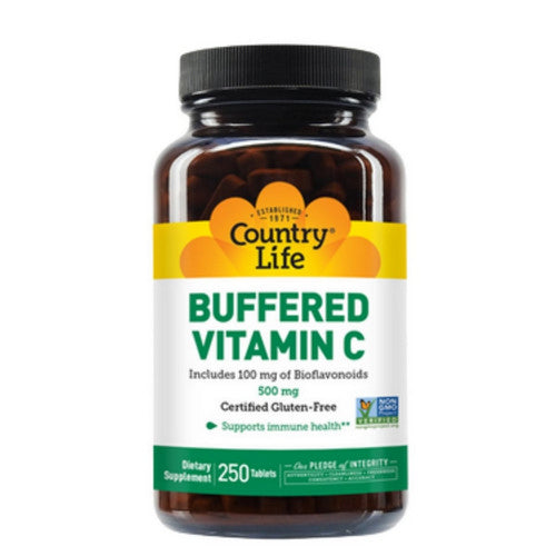 Buffered Vitamin C with Bioflavonoids 250 Tabs by Country Life