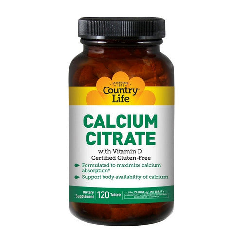 Calcium Citrate with D & Bioperine 120 Tabs by Country Life