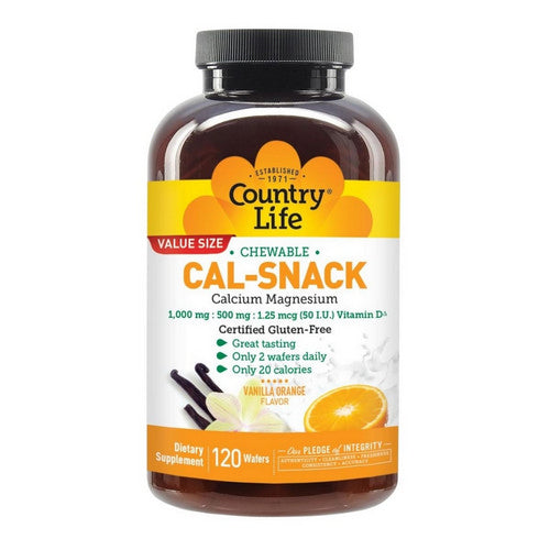 Calcium with Magnesium Wafers 120 Wafers by Country Life