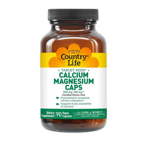 Target-Mins Calcium Magnesium 180 Veg Caps by Country Life