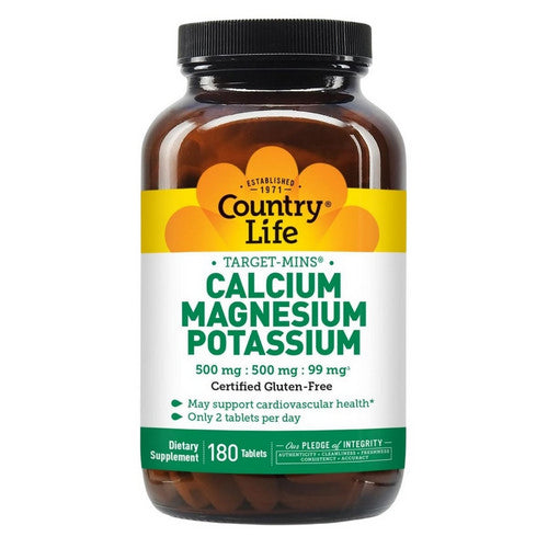 Target-Mins Calcium Magnesium Potassium 180 Tabs by Country Life