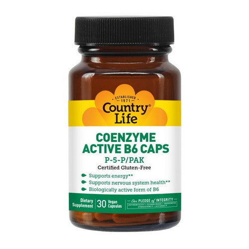 Coenzyme Active B-6 30 Caps by Country Life