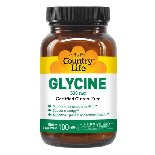 Glycine with B-6 100 Tabs by Country Life