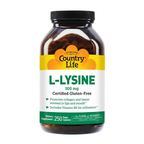 L-Lysine with B-6 250 Caps by Country Life