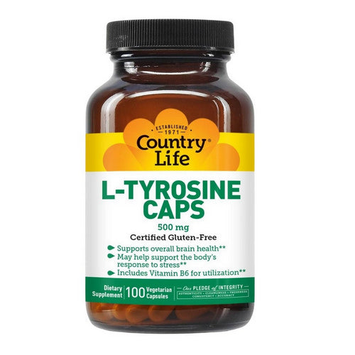 L-Tyrosine 100 Veg Caps by Country Life