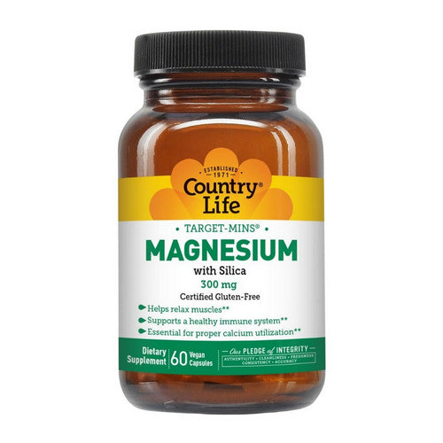 Target-Mins Magnesium With Silica 60 Veg Caps by Country Life