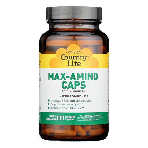 Max-Amino with B-6 (Blend Of 18 Amino Acids) 180 Caps by Country Life