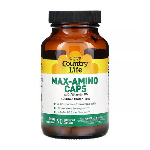 Max-Amino with B-6 (Blend Of 18 Amino Acids) 90 Caps by Country Life