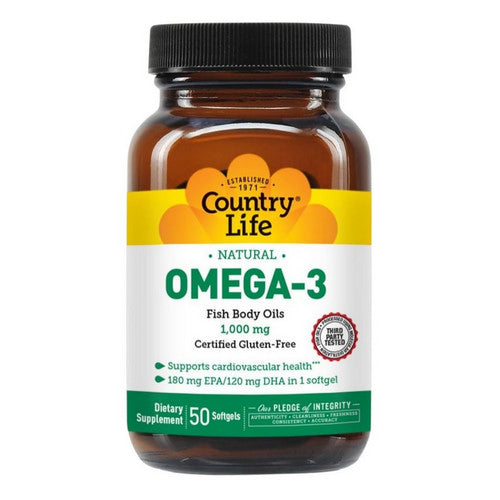 Natural Omega-3 50 Softgels by Country Life