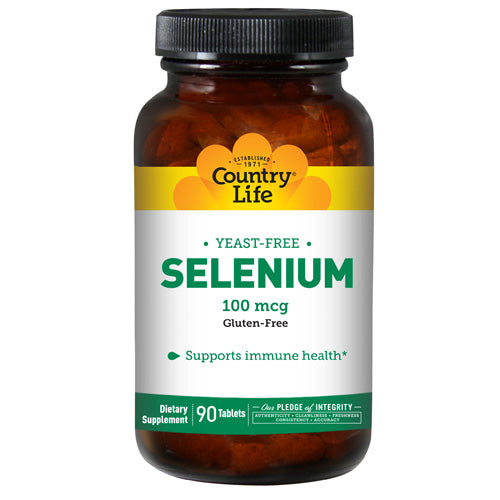Selenium Yeast Free 90 Tabs by Country Life