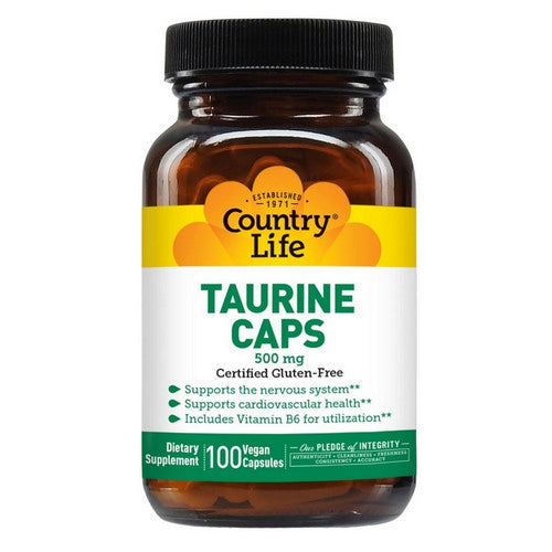 Taurine with B-6 100 Caps by Country Life