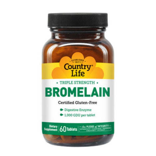 Triple Strength Bromelain 60 Tabs by Country Life