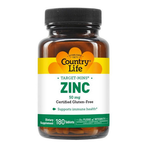 Zinc Target-Mins 180 Tabs by Country Life