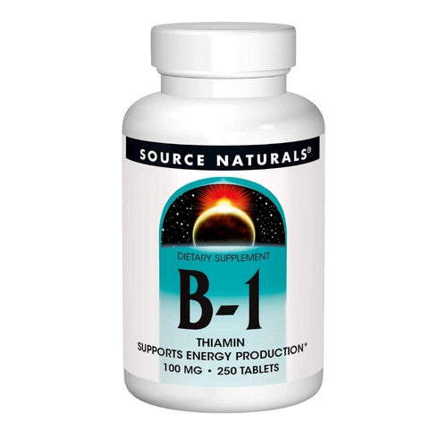 Vitamin B-1 250 Tabs by Source Naturals