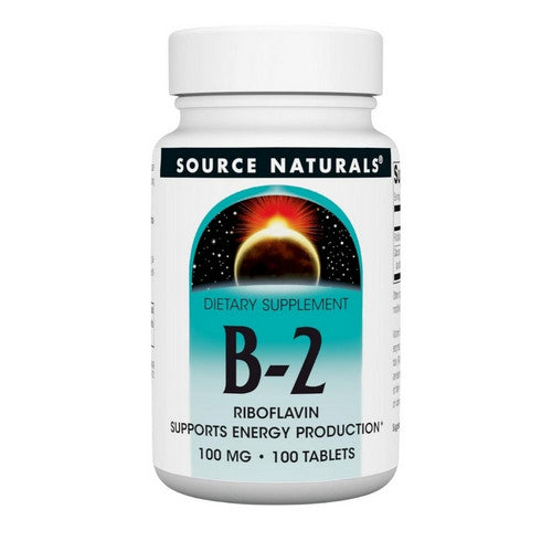 Vitamin B-2 100 Tabs by Source Naturals