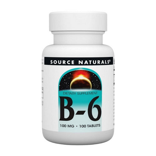 Vitamin B-6 100 Tabs by Source Naturals