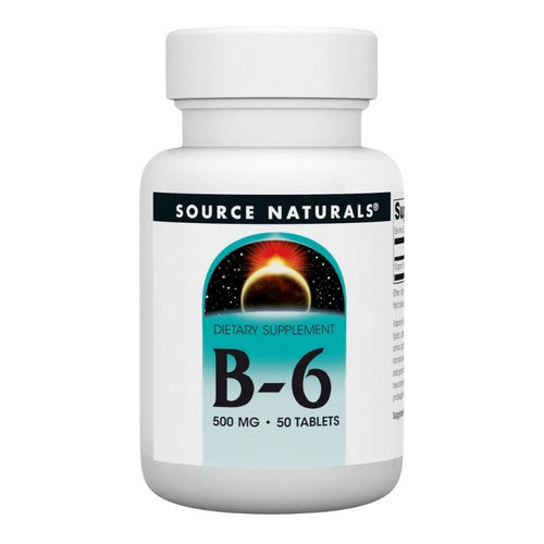 Vitamin B-6 Time Release, 50 Tabs by Source Naturals