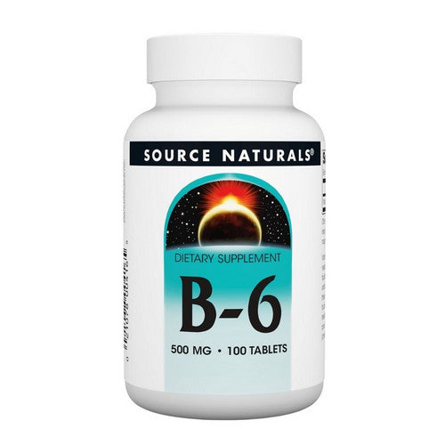 Vitamin B-6 100 Tabs by Source Naturals
