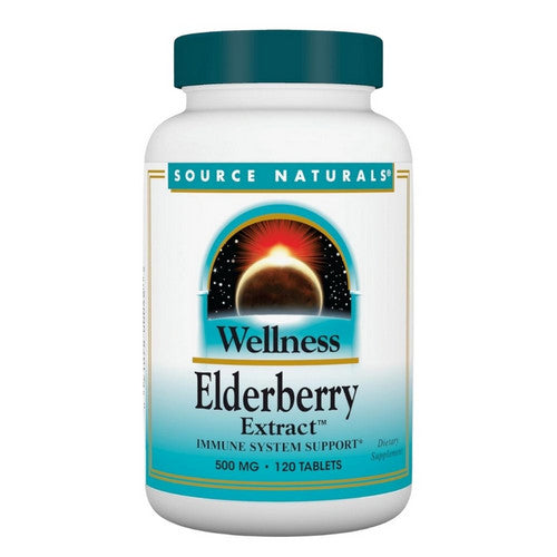Wellness Elderberry Extract 120 Tabs by Source Naturals