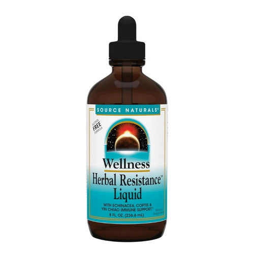 Wellness Herbal Resistance Liquid Alcohol Free Formula 8 Oz by Source Naturals