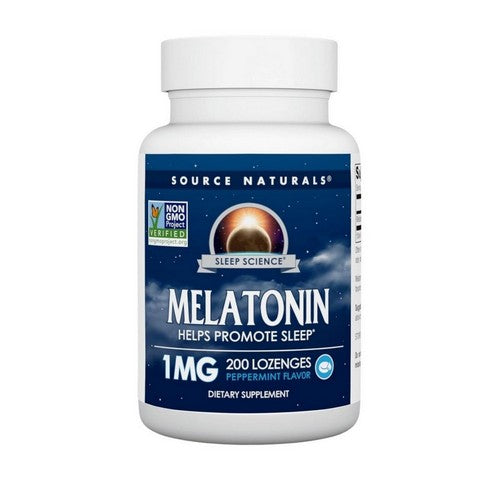 Melatonin Peppermint 200 Lozenges by Source Naturals