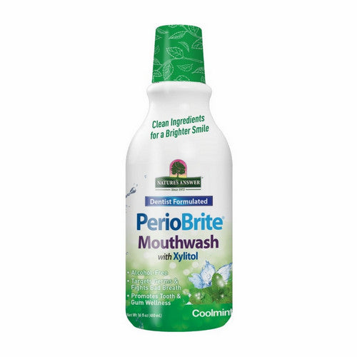 PerioBrite Mouthwash With Xylitol Coolmint 16 Oz by Nature's Answer
