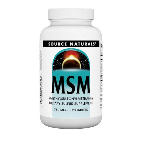 MSM (Methylsulfonylmethane) with Vitamin C 120 Tabs by Source Naturals