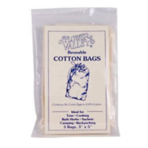 Reusable Cotton Teabags 3 Pk by Flower Valley