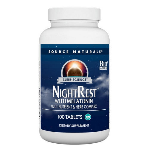 Sleep Science Nightrest With Melatonin 100 Tabs by Source Naturals