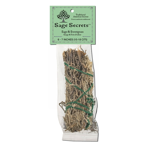Smudge Wand Sage And Sweetgrass 4 -5 Inches Small Incense Sage/sweetgrass 7 by Sage Spirit