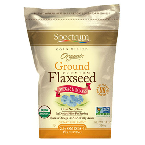 Organic Essential Ground Flaxseed 14 Oz by Spectrum Essentials