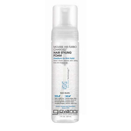 Natural Mousse Air-Turbo Charged Hair Styling Foam 7OZ by Giovanni Cosmetics