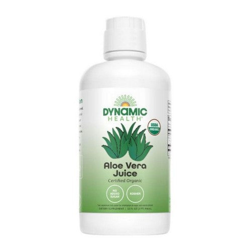 Organic Aloe Vera Juice Unflavored 32OZ by Dynamic Health Laboratories