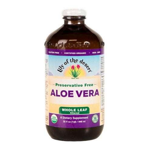 Aloe Vera Juice Whole Leaf Filtered Preservative Free 32 Oz by Lily Of The Desert