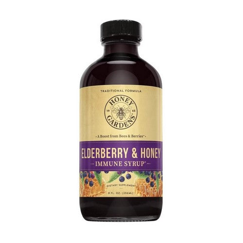 Elderberry And Honey Immune Syrup 8 Oz by Honey Gardens