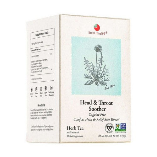 Head And Throat Soother Herb Tea 20 Bags by Health King