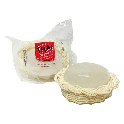 Crystal Deodorant Stone With Basket 1 Bar by Thai Deodorant Stone