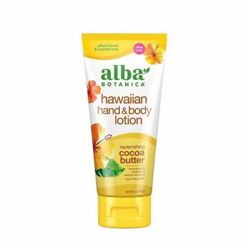 Hawaiian Hand And Body Lotion Cocoa Butter 6 Oz by Alba Botanica