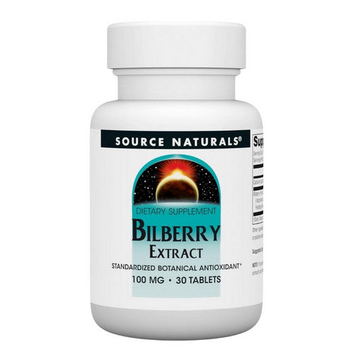 Bilberry Extract 30 Tabs by Source Naturals