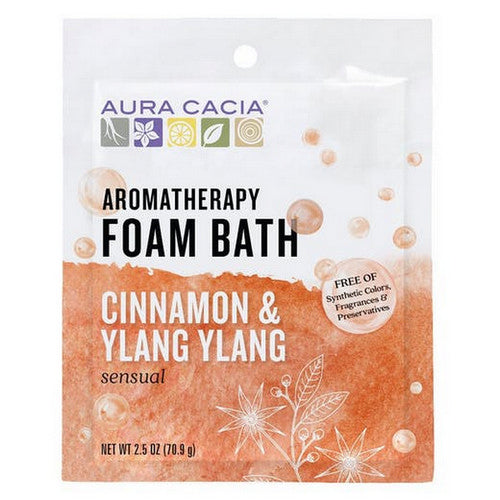 Aromatherapy Foam Bath Cinnamon Ylang 2.5 oz by Aura Cacia