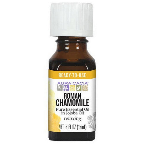 Pure Essential Oil Roman Chamomile In Jojoba Oil 0.5 Oz by Aura Cacia