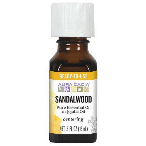 Precious Essentials Oil Sandlewood Jojoba, 0.5 Oz by Aura Cacia