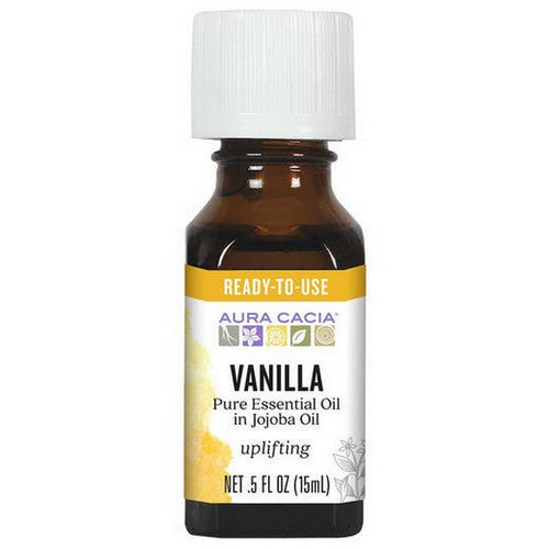Precious Essentials Oil Vanilla Absolute W/Jojoba 0.5 Fl Oz by Aura Cacia