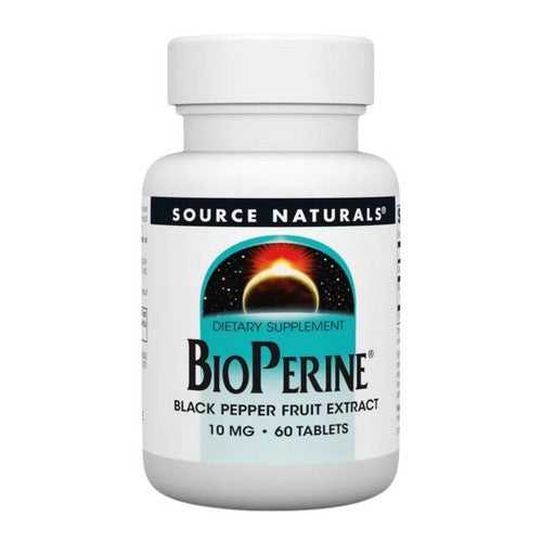 Bioperine Black Pepper Fruit Extract 60 Tabs by Source Naturals