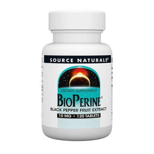 Bioperine Black Pepper Fruit Extract 120 Tabs by Source Naturals